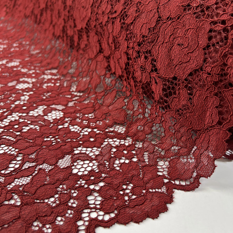 Lady In Red Lace Polyester Floral Dress Fabric Roll