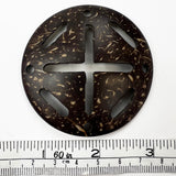 Large Handmade Coconut Shell Scarf Rings 60Mm
