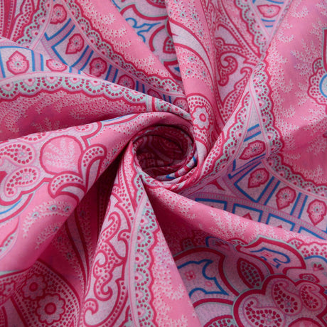 Lawns Paisley Pink Cotton Lawn Fine Pink Paisley Fabric Cud