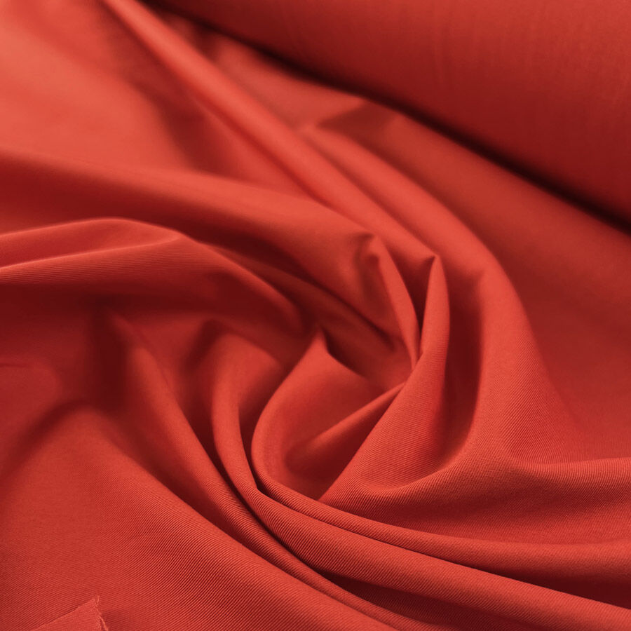 Leader Cotton Red Plain Woven Twill Shirting Fabric