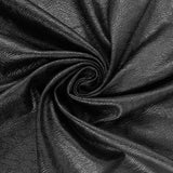 Leather Look Floral Black Polyester Fabric Swirl