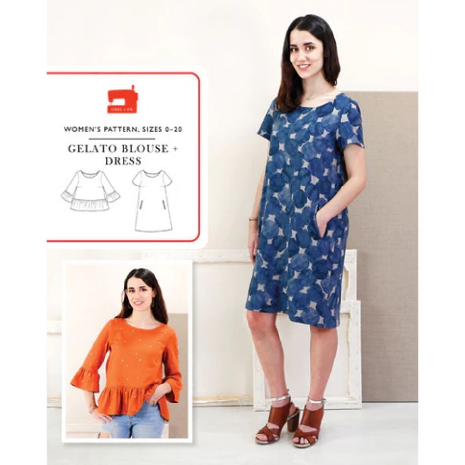 Liesl And Co Gelato Blouse   Dress Pattern Cover