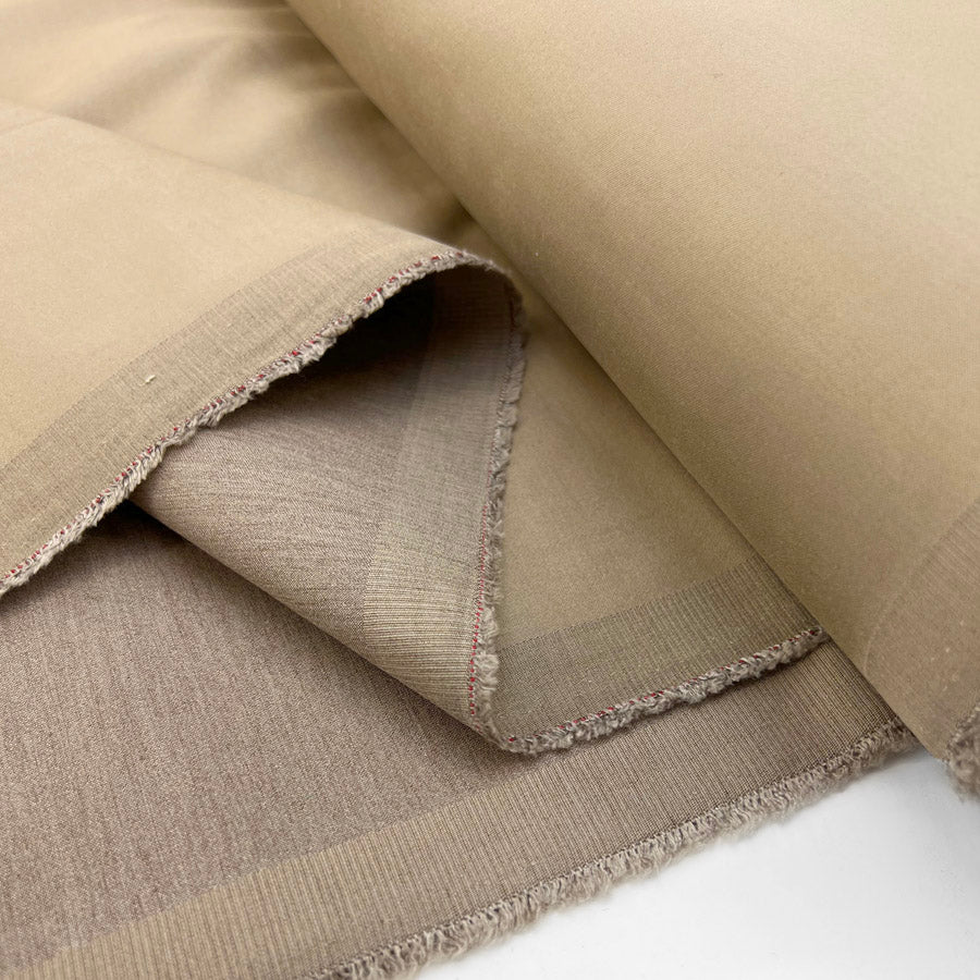 Light Bronze Tencel Wool Lycra Suiting Fabric Luminique Fold