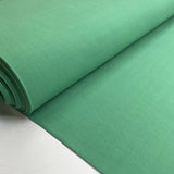 Lightweight Vintage Cotton Apple Green Plain Woven Shirting Fabric Bolt