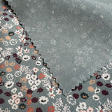Liliana Cotton Twill Duck Egg Blue Floral Print Dress Fabric Fold