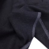Linen Mix Deepest Darkest Navy Close Up Photo