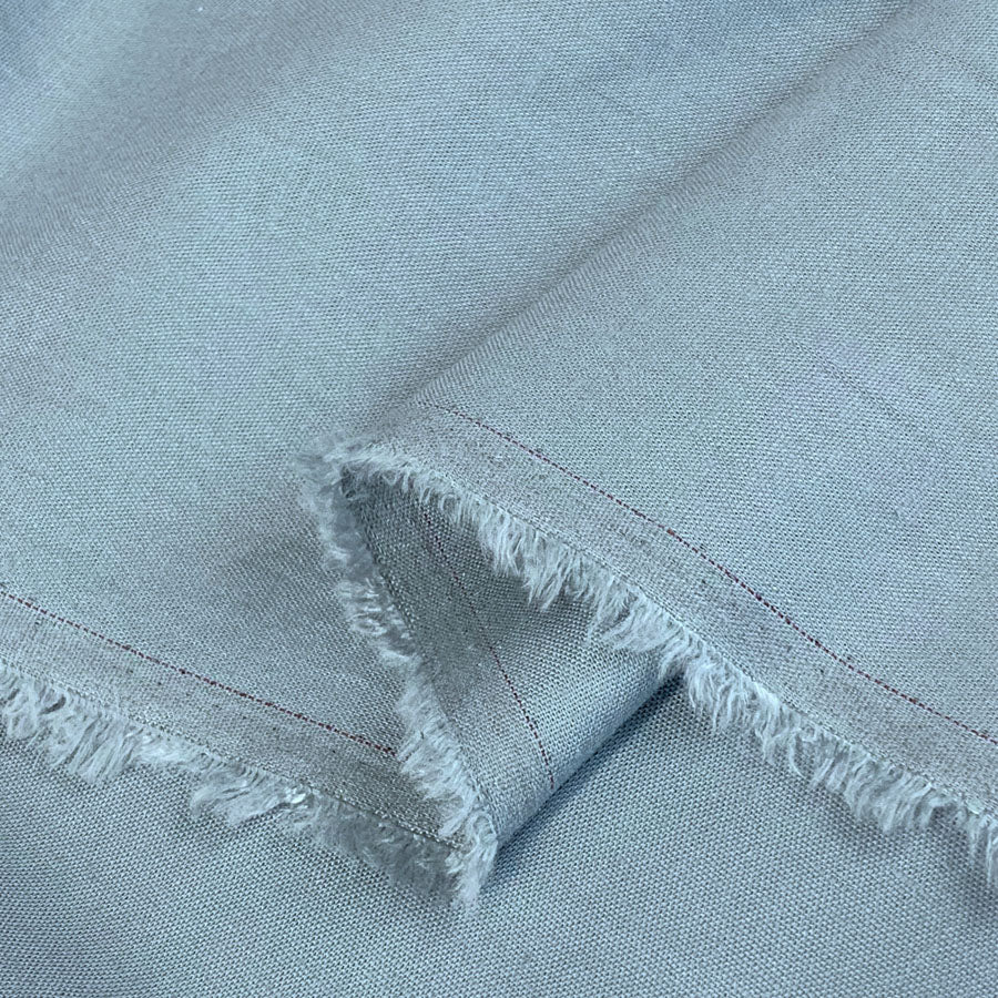 Linen Mix Sky Dusky Sky Blue Cotton Linen Mix Dress Craft Suiting Fabric Close Drape Fabric Photo