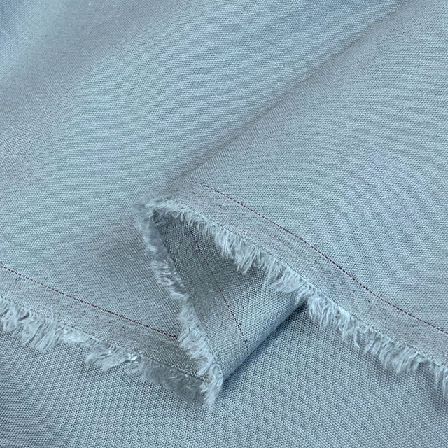 Linen Mix Sky Dusky Sky Blue Cotton Linen Mix Dress Craft Suiting Fabric Close Drape Fabric Photo