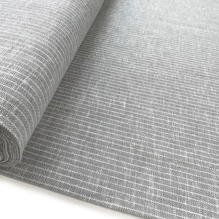 Linen Cotton Blend Dress Fabric Grey White Stripe Dont Be Noisy Bolt 93923300 A873 44Af 8Bae Ea8Df3Ea9907