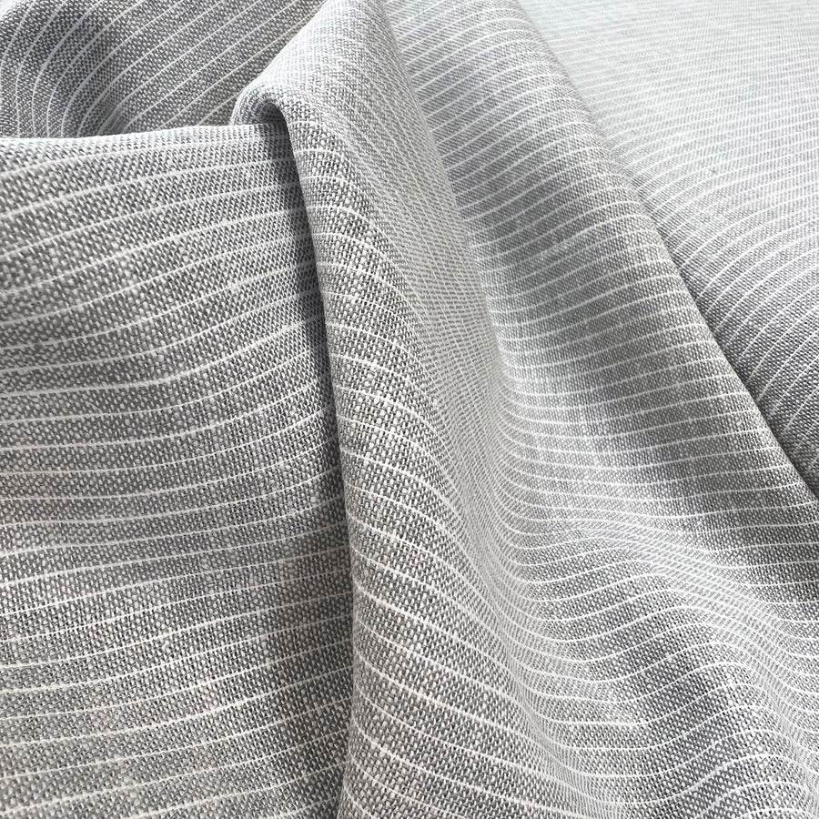 Linen Cotton Blend Dress Fabric Grey White Stripe Dont Be Noisy Cu 19A904A0 5Fe8 436A 9C7C Ed5056874649