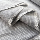 Linen Cotton Blend Dress Fabric Grey White Stripe Dont Be Noisy Fold 9De1235C A7F6 4900 Bfc2 931513232205