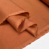 Linen Fusion Rust Viscose Blend Plain Dress Fabric Fold