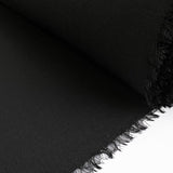 Linen Look Black Polyester Dress Fabric Roll
