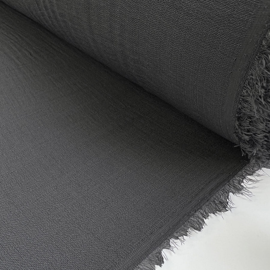 Linen Look Grey Polyester Dress Fabric Roll