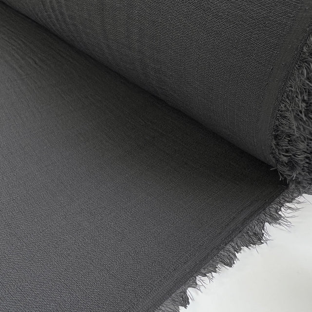 Linen Look Grey Polyester Dress Fabric Roll