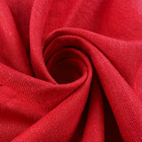 Linen mix scarlet red dress fabric twist