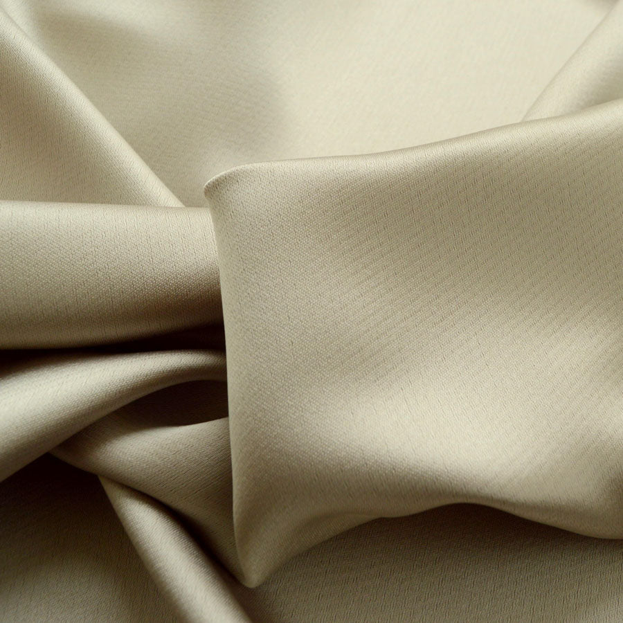 Liquid Champagne Satin Polyester Dress Fabric Cu