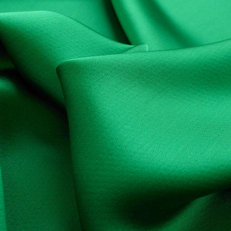 Liquid Emerald Satin Polyester Dress Fabric Cu