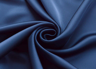 Liquid Navy Satin Polyester Dress Fabric Cud