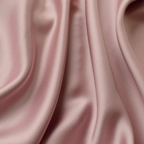 Liquid Pink Satin Polyester Dress Fabric Cu