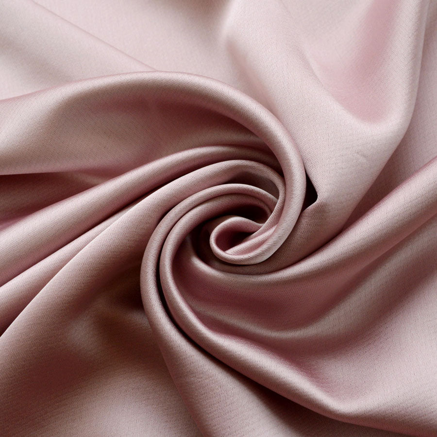 Liquid Pink Satin Polyester Dress Fabric Cud