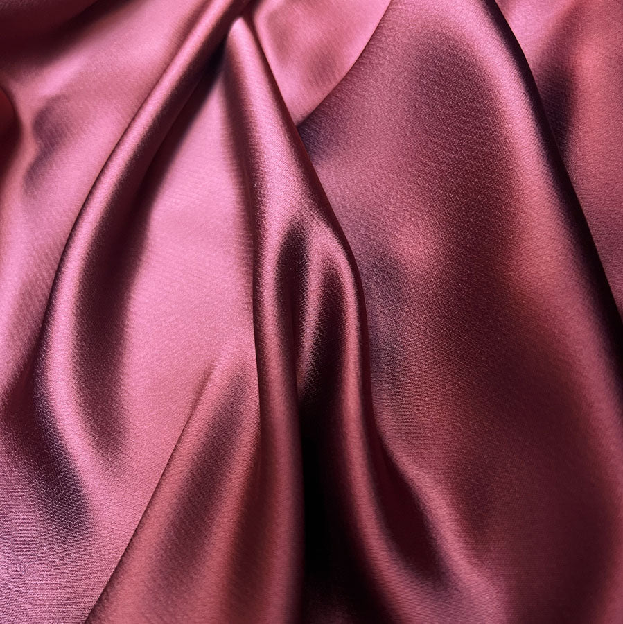 Liquid Wine Datin Polyester Dress Fabric Close Up
