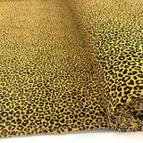 Little Leopard Ochre Soft Knitted Viscose Elastane Jersey Ojutie Dress Craft Fabric Bolt Fabric Photo