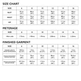 Lois dress size chart