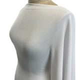 Lona Crepe White Dressmaking Fabric Mannequin Side