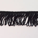 Loop Fringe Trim Edging Black Sewing Craft Fabric S