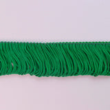 Loop Fringe Trim Edging Green Sewing Craft Fabric Cu1