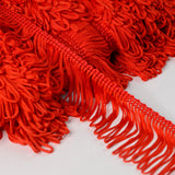 Loop Fringe Trim Edging Red Sewing Craft Fabric Cu