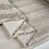 Lora Faux Fur Nude Polyester Soft Stripe Coating Fabric Fold
