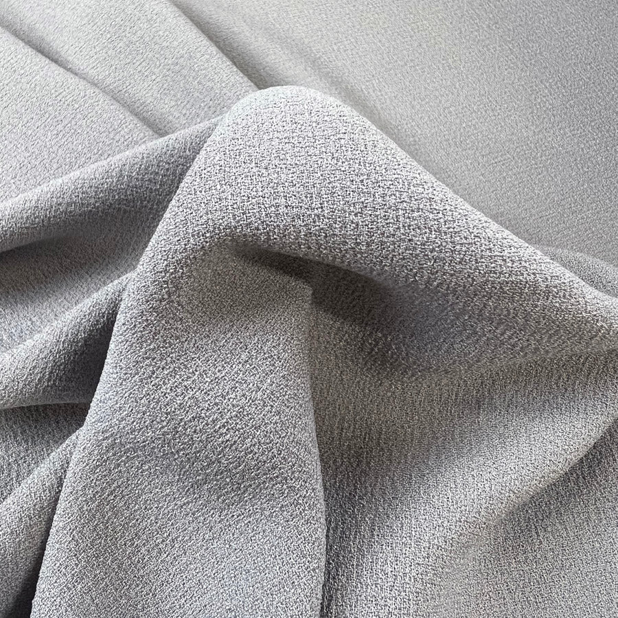 Lorien Crepe Grey Polyester Dressmaking Fabric