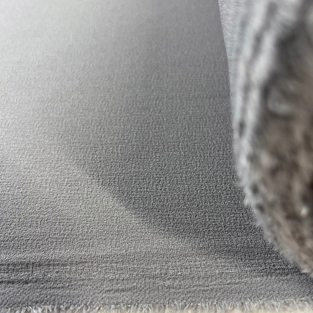 Lorien Crepe Grey Polyester Dressmaking Fabric Roll