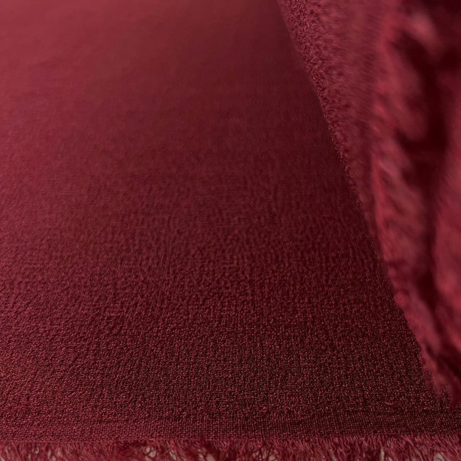 Lorien Crepe Rouge Polyester Dressmaking Fabric Roll