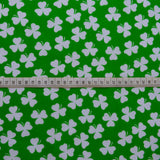 Lucky Clover Green Poly Cotton Dress Fabric S