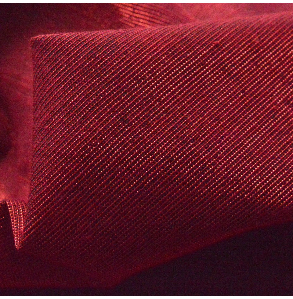 Lurex Red Cotton Metallic Lurex Dress Craft Fabric