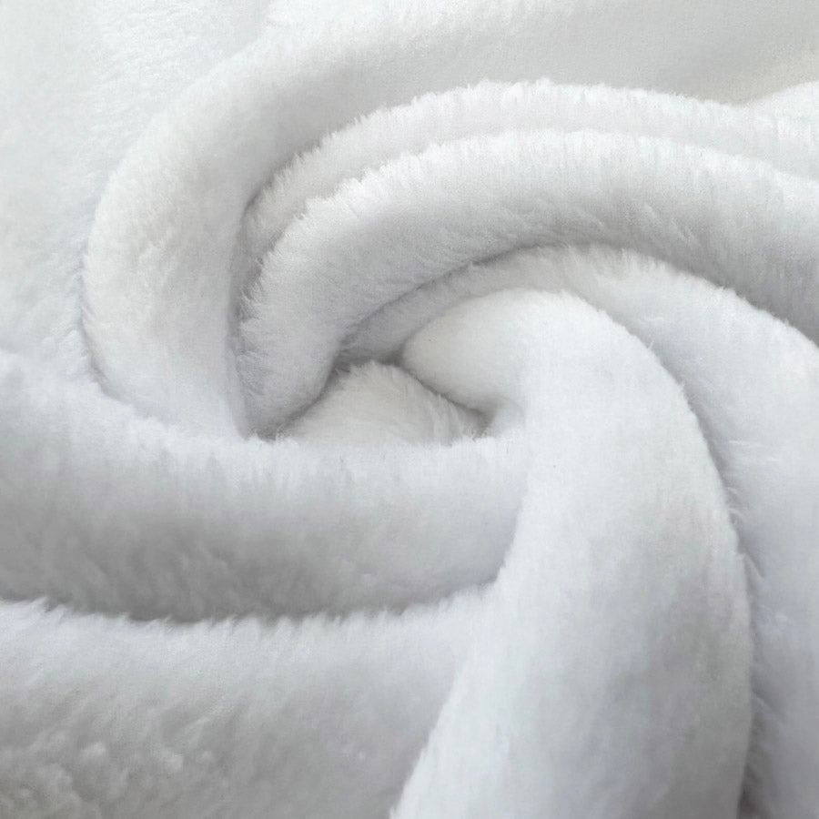 Luscious Fleece Winter White Soft Fabric Twist