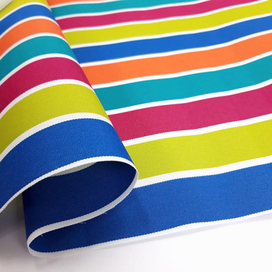 Luxe Water Resistant Canvas Pop Art Water Resistant Striped Multicoloured Canvas Fabric Close Up Fabric Photo 0B566E21 D4C3 48Cd B367 Af273Bf24Bd5