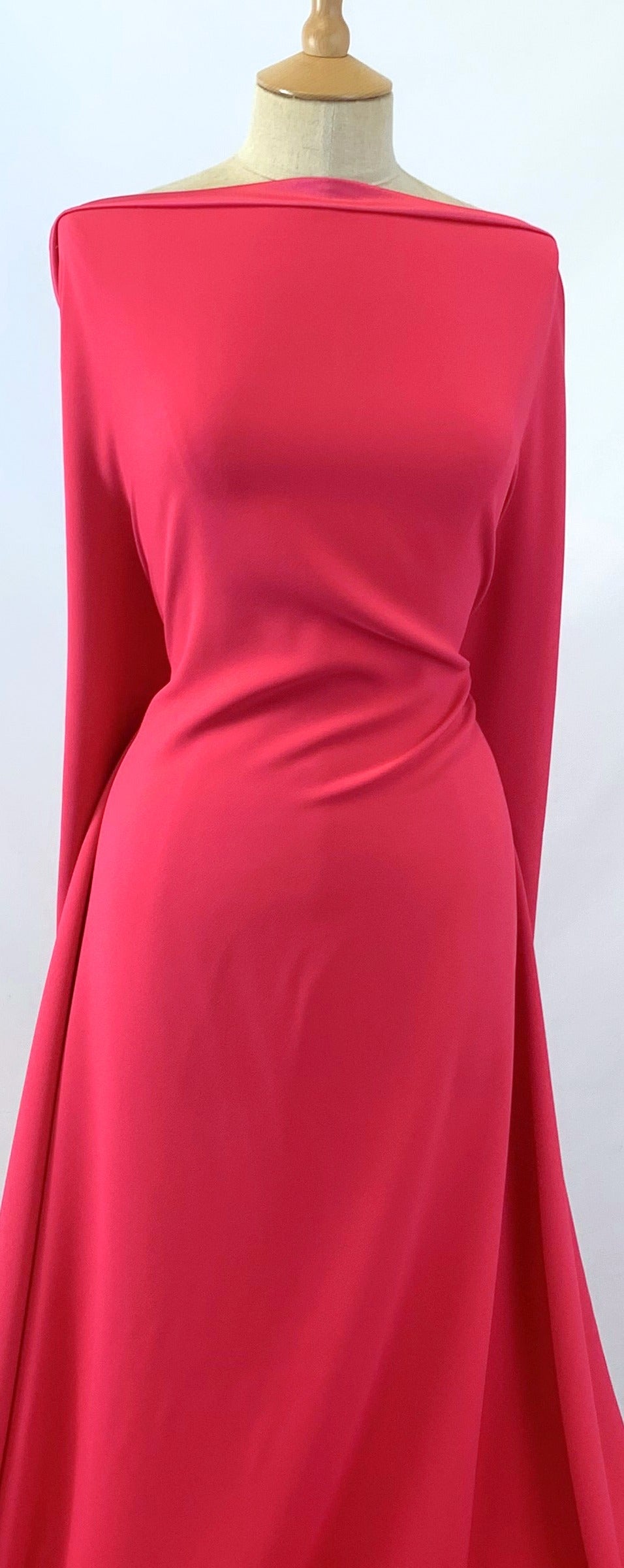 Luxury Pink Satin Backed Fabric Dress