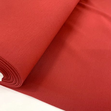 Luxury Ponte Scarlet Red Plain Double Knitted 2