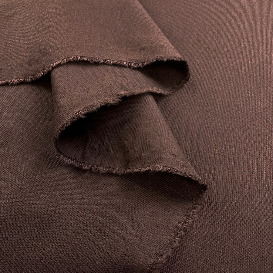 Luxury Ponte Chocolate Oeko Tex Dressmaking Fabric Fold