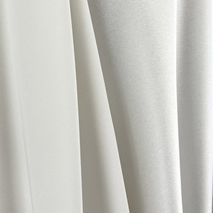 Luxury Satin Backed Crepe Ivory Dress Fabric Cu1