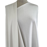 Luxury Satin Backed Crepe Ivory Dress Fabric Front