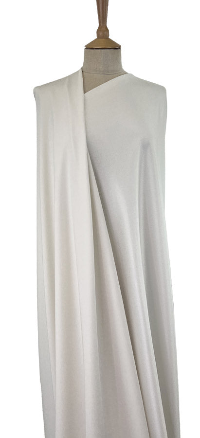 Luxury Satin Backed Crepe Ivory Dress Fabric Mannequin