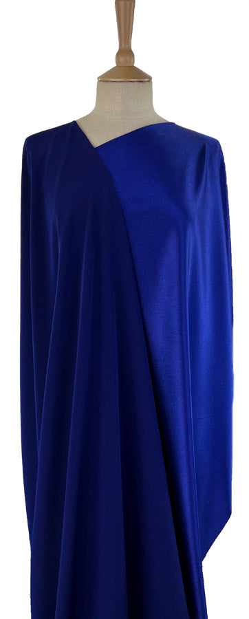 Luxury Satin Backed Crepe Royal Blue Dressmaking Fabric Mannequin