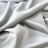 Luxury Satin Backed Crepe Silver Dressmaking Fabric