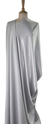 Luxury Satin Backed Crepe Silver Dressmaking Fabric Mannequin