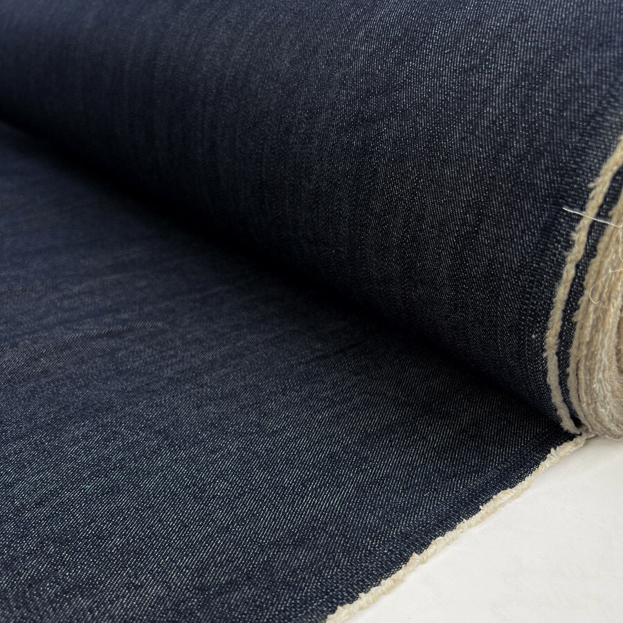 Mad Max 10 4oz Blue Denim Cotton Elastane Stretch Woven Jean Fabric Roll